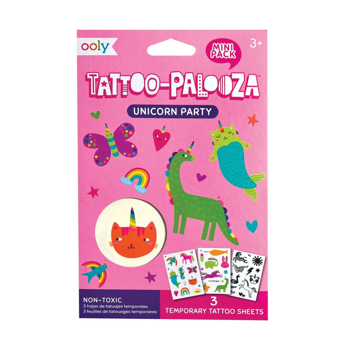 Mini Temporary Tattoos - Unicorn Party