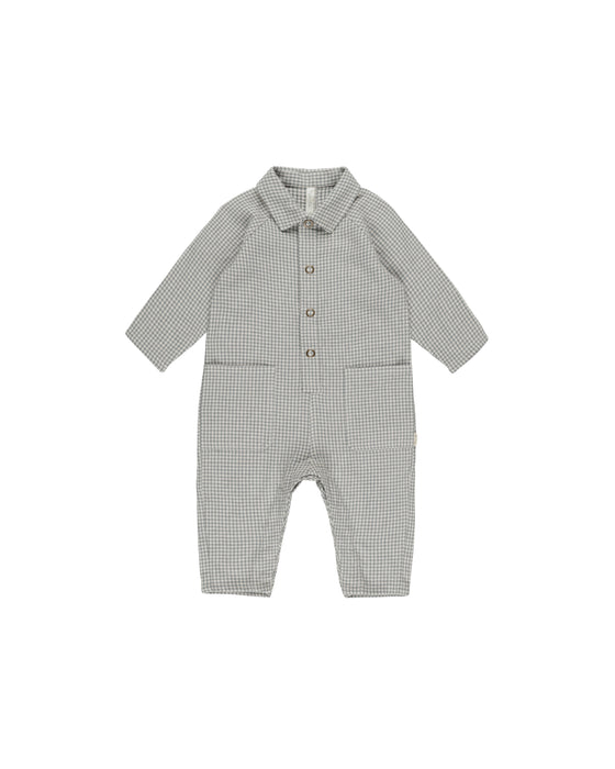 Collared Baby Jumpsuit || Gingham Trees